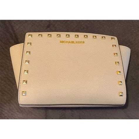 michael kors selma studded medium blush